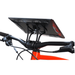 Orientsport Elite OS1 aluminium map holder mounted with A4 tray on handlebars