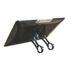 Side view of Elite OS1 aluminium map holder showing stabiliser ring and clamps