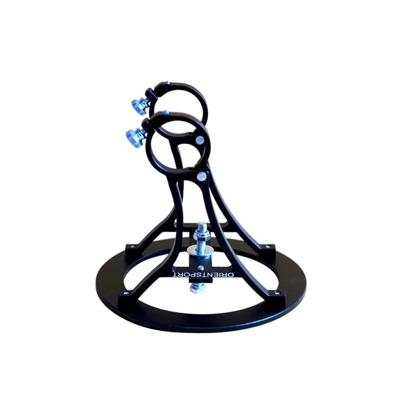 Close-up of Orientsport aluminium caliper and adjustable turntable mechanism