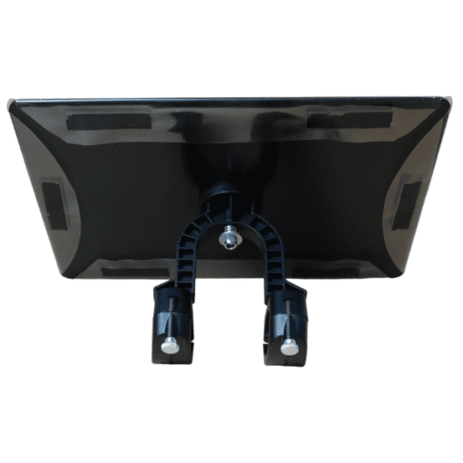 O'Map MTB Map Holder – Orientsport-2 Back view of O’Map VTT map holder showing rotating mechanism and clamp structure.