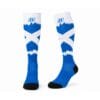 NONAME-Digital-Printed-Orienteering-Socks-Scotland Blue and white Scotland Saltire knee high compression sports socks for running, hiking and outdoor activities