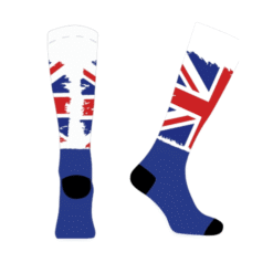 Performance orienteering socks breathable mesh and reinforced heel - United Kingdom flag back