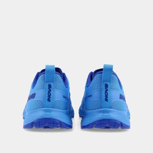 INOV8 TrailFly Speed V2 men’s trail shoe heel view showing secure fit and cushioning Suitable For Shorter Races and Training Runs