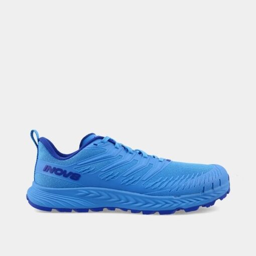 INOV8 TrailFly Speed V2 Men’s trail running shoes blue side profile view in colour Blue