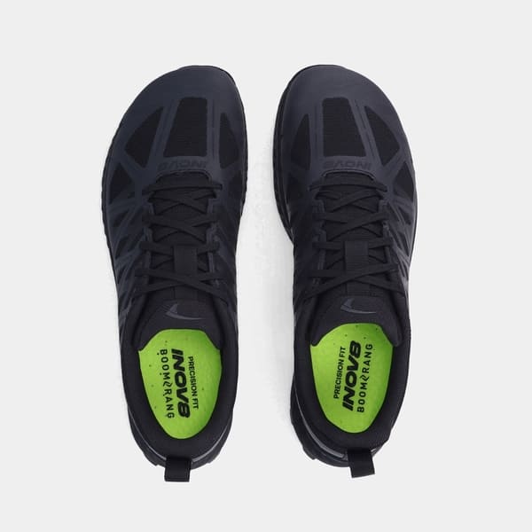 Top view of INOV8 Mudtalon V2 men’s trail running shoe Black