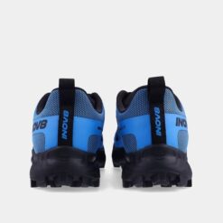 INOV8 Mudtalon V2 men’s trail running shoe designed for muddy terrain in colour black / blue back view