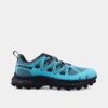 INOV8 Mudtalon V2 Women’s trail running shoe side view in teal/black colour