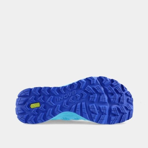inov8-trailflyspeedv2-w-teal-outsole Graphene-Infused Rubber Grip outsole of TrailFly Speed V2 for rocky terrain grip