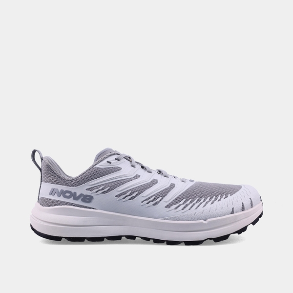 INOV8 Trailfly Zero V2 Women’s trail running shoes for hard and rocky ground side view in colour grey