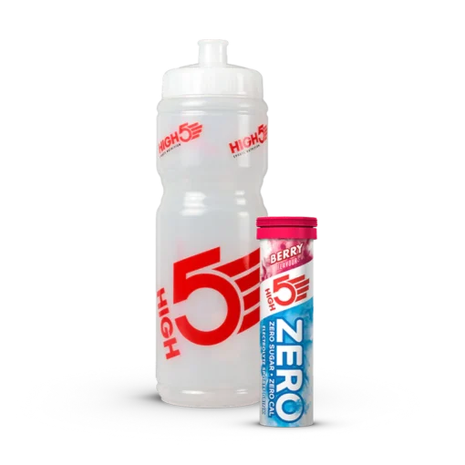 High5 Hydration Pack 10x refreshing sugar free hydration tablets (Berry flavour) and a 750ml water bottle