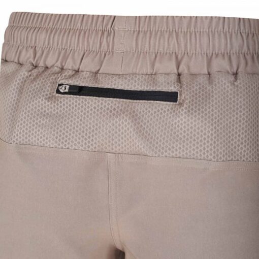 noname-heat-trail-shorts-wo-brown-detail lightweight Noname Heat Trail women's shorts in brown zipped pocket detail
