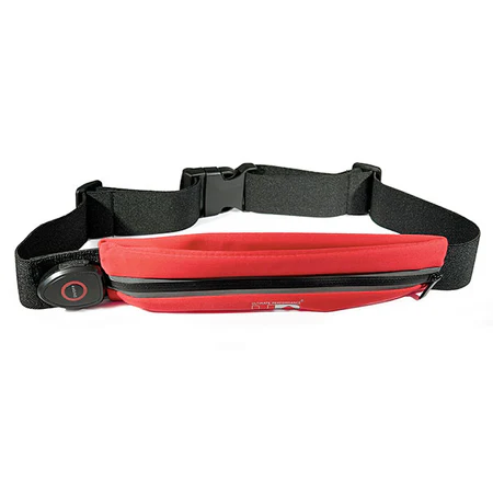 UP Ease LED Runners Waist Pack red rechargeable running belt with integrated LED safety light