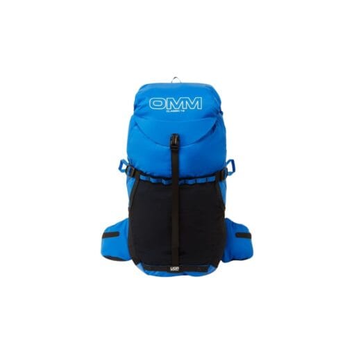 omm-classic-18-mountain-running-backpack-blue-front Front view of the OMM Classic 18 Mountain Running Backpack Blue