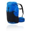 omm-classic-25-mountain-running-backpack-blue-side Side view of the OMM Classic 25 lightweight running backpack Blue