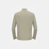 ODLO-Mens-Essential-Running-Half-Zip-Mid-Layer-Agate-Gray-back ODLO Essential men's running mid layer back view