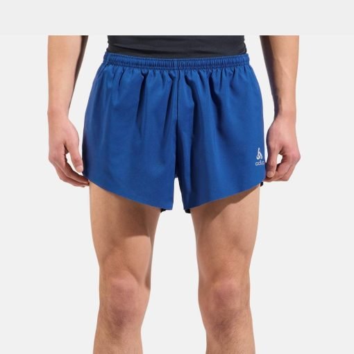 ODLO Zeroweight running shorts reflective details on a model front view