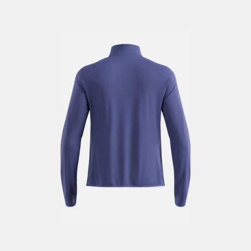 ODLO-Mens-Zeroweight-Warm-Running-Half-Zip-Mid-Layer-Skipper-Blue-back ODLO Zeroweight Warm half-zip running top back view