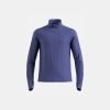 ODLO-Mens-Zeroweight-Warm-Running-Half-Zip-Mid-Layer-Skipper-Blue-front ODLO Men's Zeroweight Warm Running Half-Zip Mid Layer in Skipper Blue