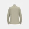 ODLO-Womens-Essential-Running-Half-Zip-Mid-Layer-Agate gray-back ODLO Essential women's running mid layer back view
