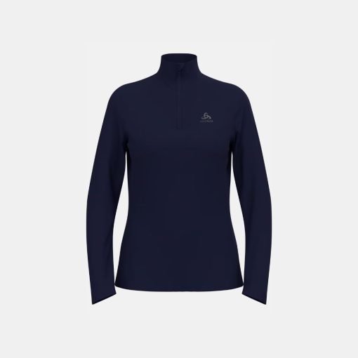 ODLO Women's Essential Running Half-Zip Mid Layer in Eclipse