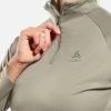 ODLO-Womens-Essential-Running-Half-Zip-Mid-Layer-Agate gray-detail ODLO Women's Essential Running Half-Zip Mid Layer