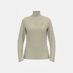 ODLO Women's Essential Running Half-Zip Mid Layer in Agate Gray
