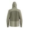 ODLO-X-Alp-Waterproof-Pro Mens-Running-Jacket-Agate-Gray-back Odlo X-Alp Waterproof Pro Running Jacket back view in Agate Gray
