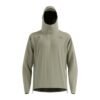 ODLO-X-Alp-Waterproof-Pro Mens-Running-Jacket-Agate-Gray-front Odlo X-Alp Waterproof Pro Running Jacket front view in Agate Gray