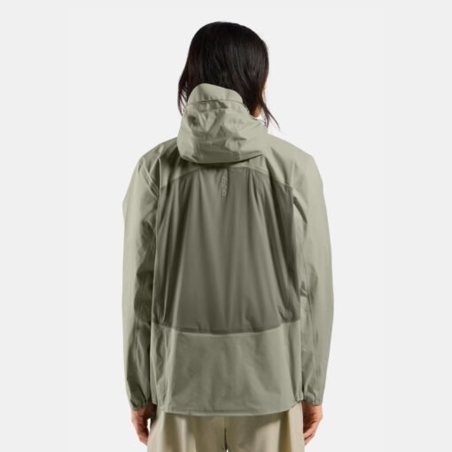 ODLO-X-Alp-Waterproof-Pro Mens-Running-Jacket-Agate-Gray-model-back ODLO X-Alp Waterproof Pro Men's Running Jacket