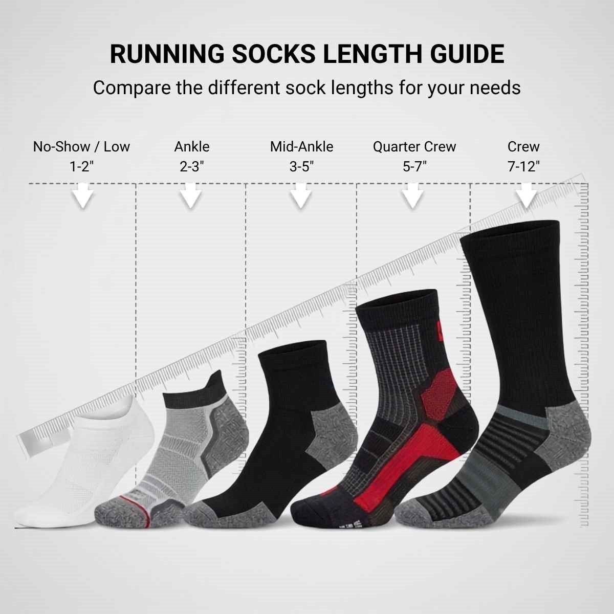 running socks length guide