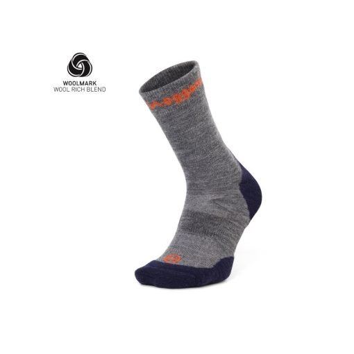 MOGGANS Lightweight Merino Crew Running Socks in grey