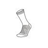 MOGGANS Merino Crew Sock diagram showing cushioning, ventilation and reinforced areas